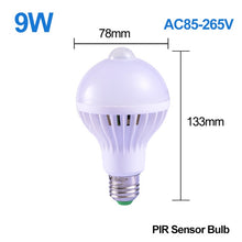 Load image into Gallery viewer, E27 Smart Led Night Light Lamp with Motion Sensor Lights Bulb 220V 5/7/9/12/18W
